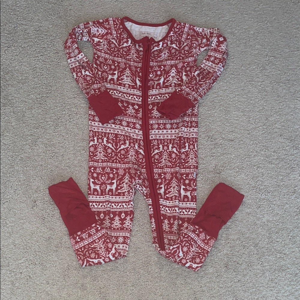 EUC Little Sleepies Holiday Zippy